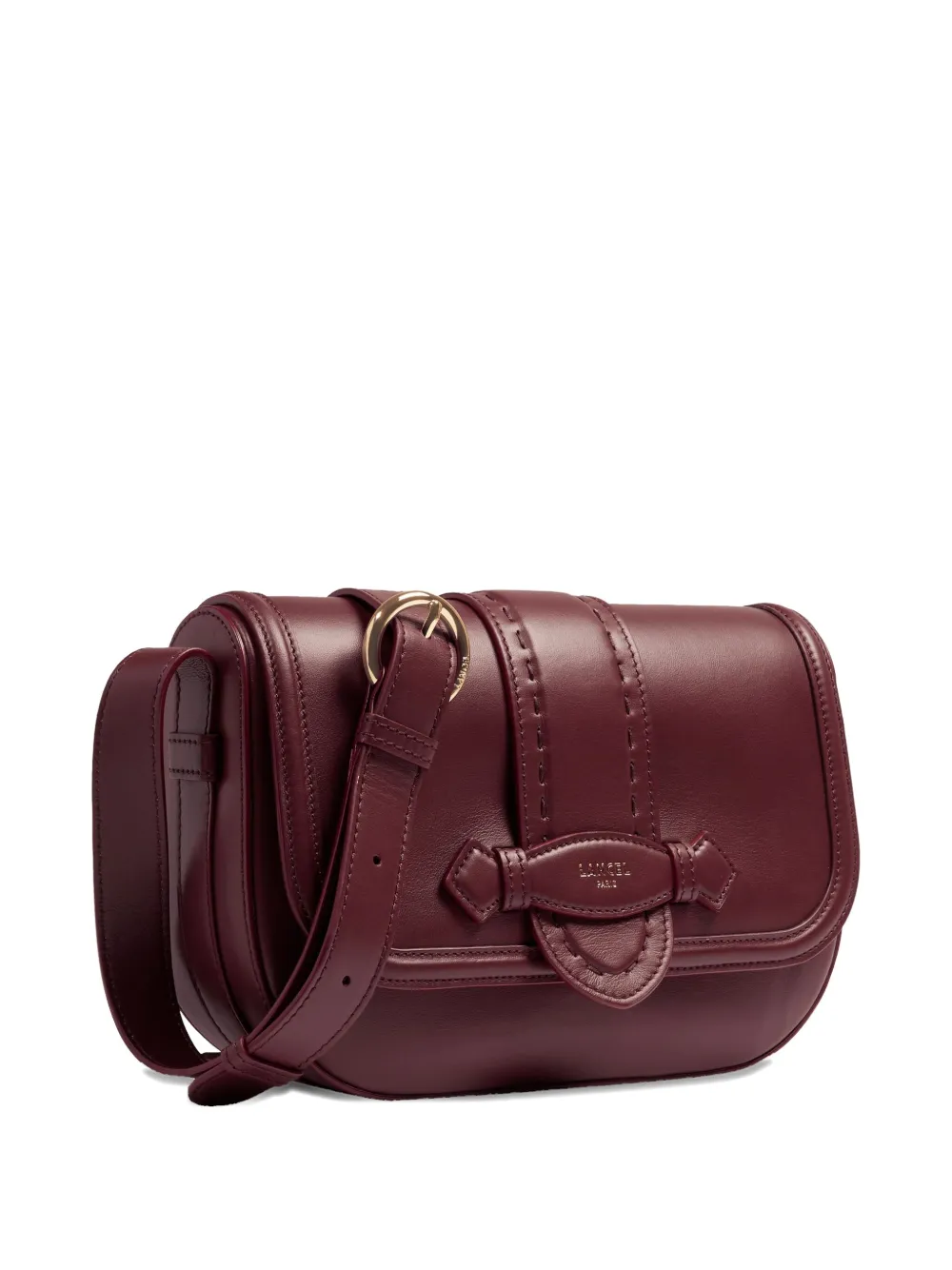 Lancel Sienna Leather Cross Body Bag In Red