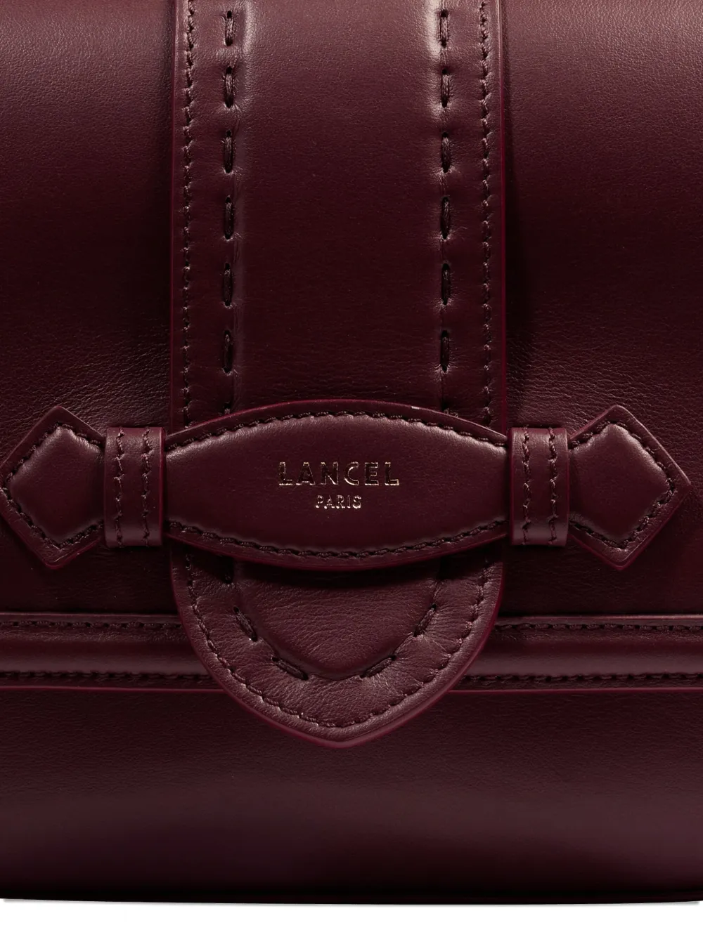 Lancel Sienna Leather Cross Body Bag In Red