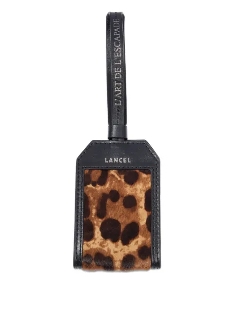 Lancel leopard-print tag