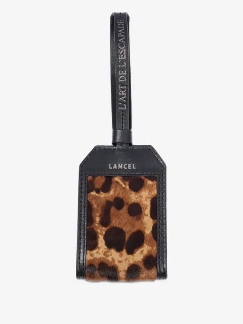 Lancel leopard-print tag
