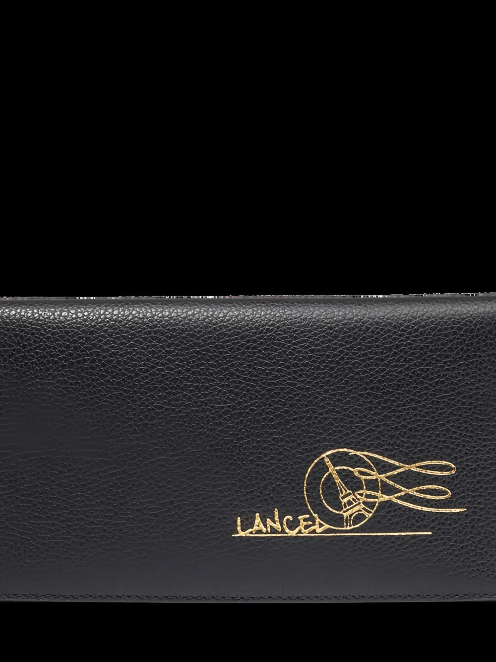 Lancel Envelope Clutch Bag In Black