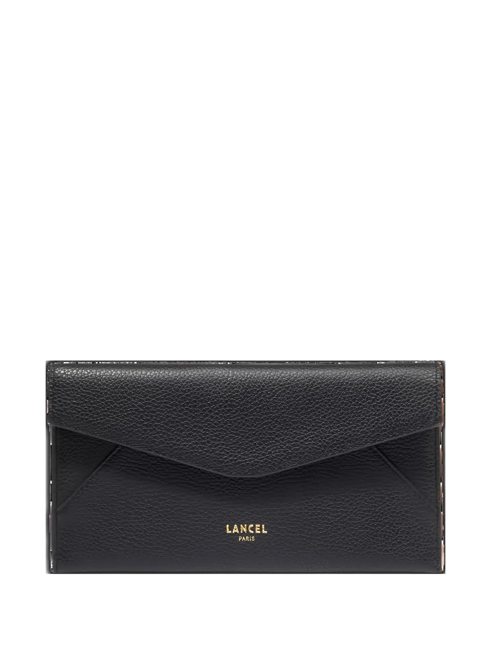 Lancel Envelope Clutch Bag In Black