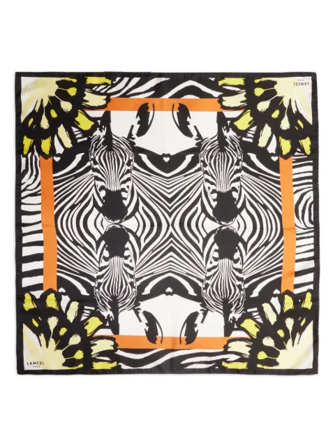 Lancel Zebra Mania silk scarf