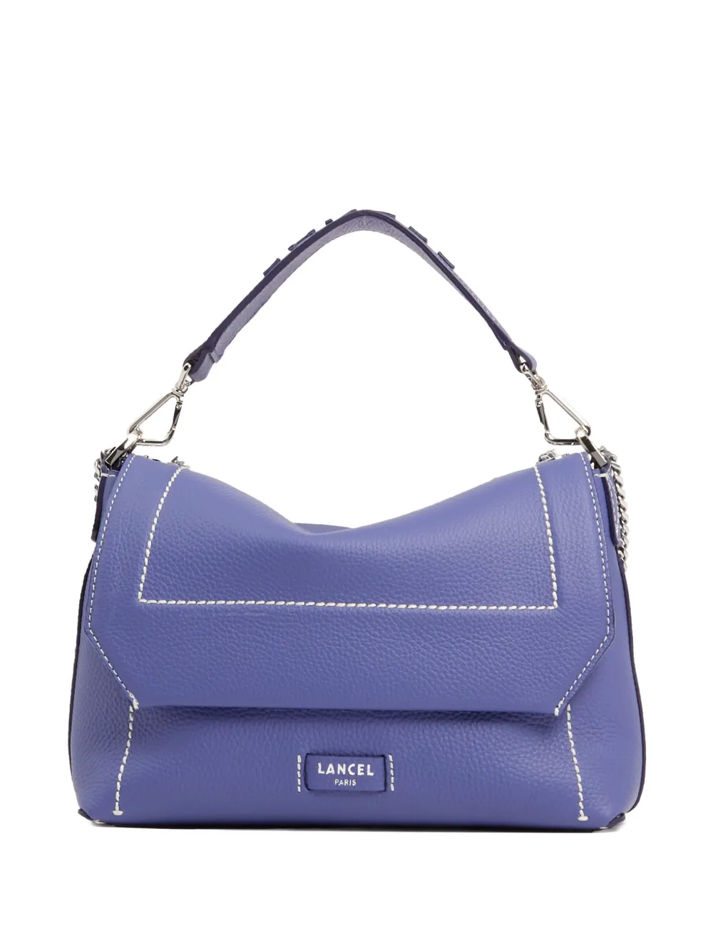 Lancel Ninon Flap-detail Leather Satchel In Blue