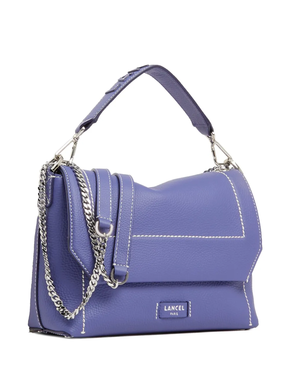 Lancel Ninon Flap-detail Leather Satchel In Blue