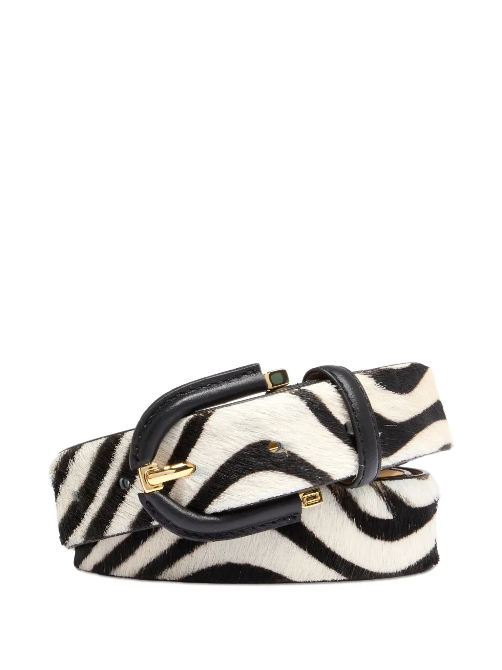 Lancel Ardillon zebra-print leather belt | Black | Image 1