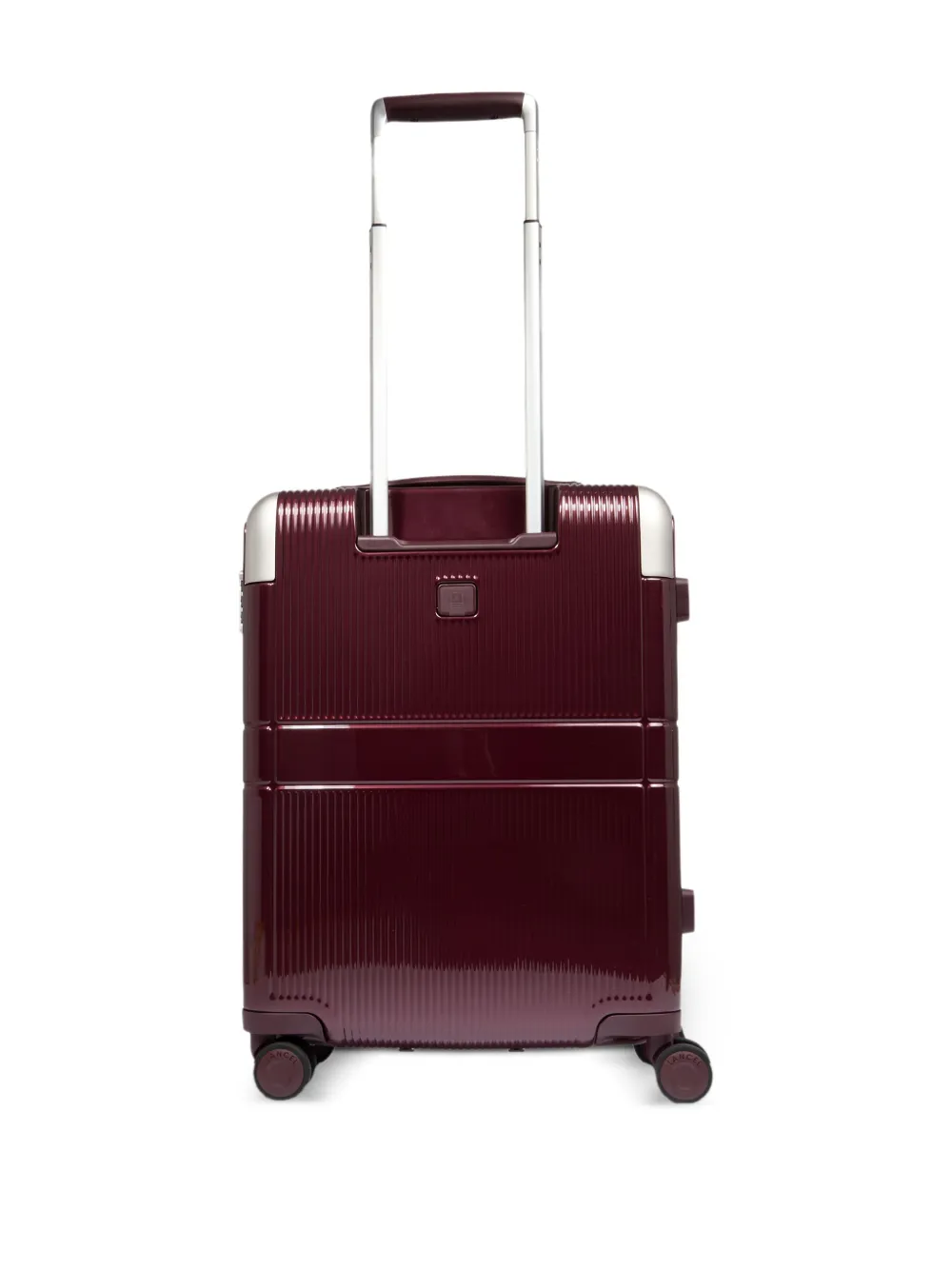 Lancel Empreinte Ribbed Hard Suitcase In Red