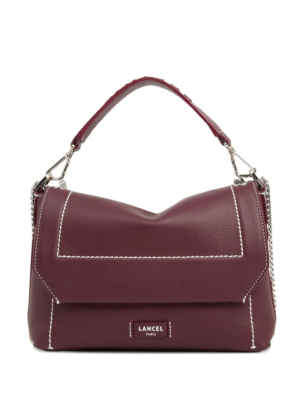 Lancel Medium leren shopper met klep Rood