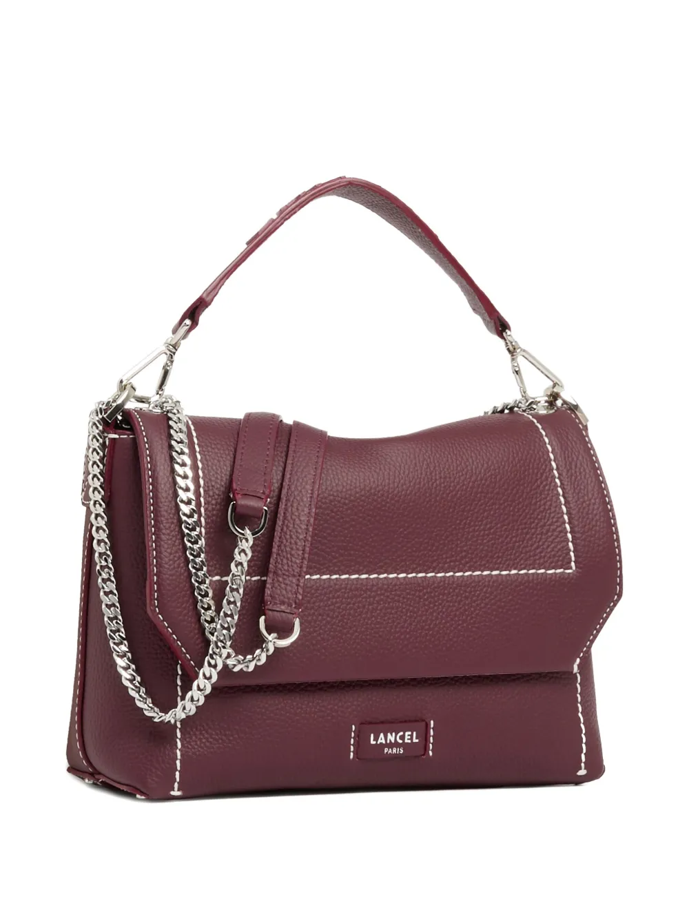Lancel Medium leren shopper met klep Rood
