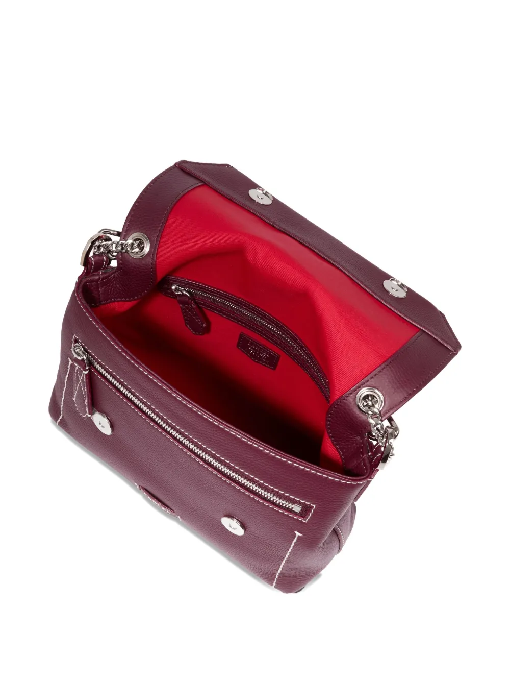 Lancel Medium leren shopper met klep Rood