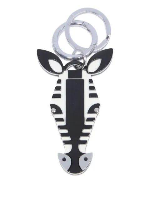 Lancel zebra-head keyring