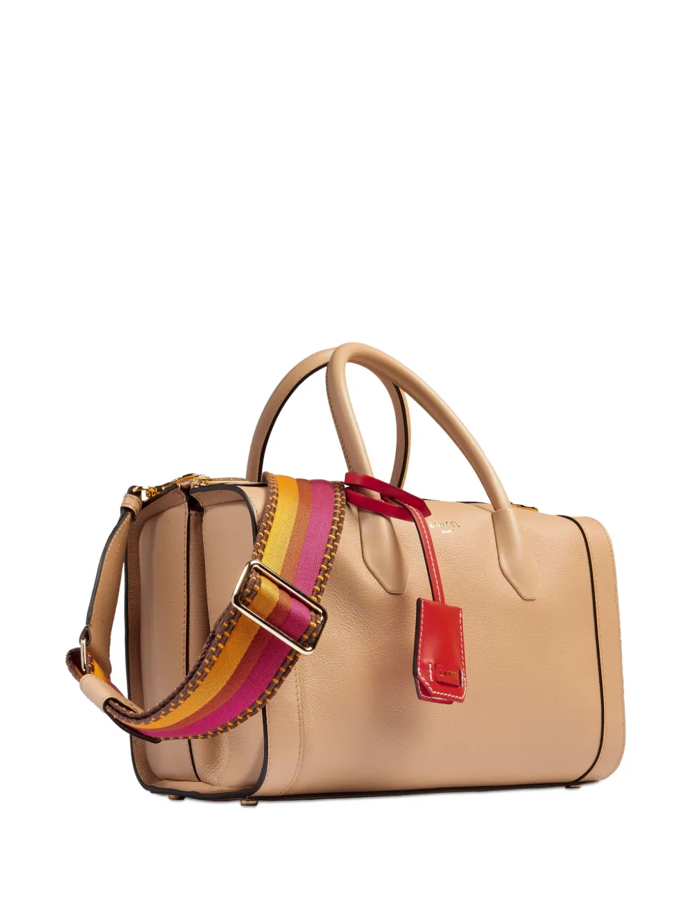 Lancel Medium Bcbg Leather Bowling Bag In Neutral