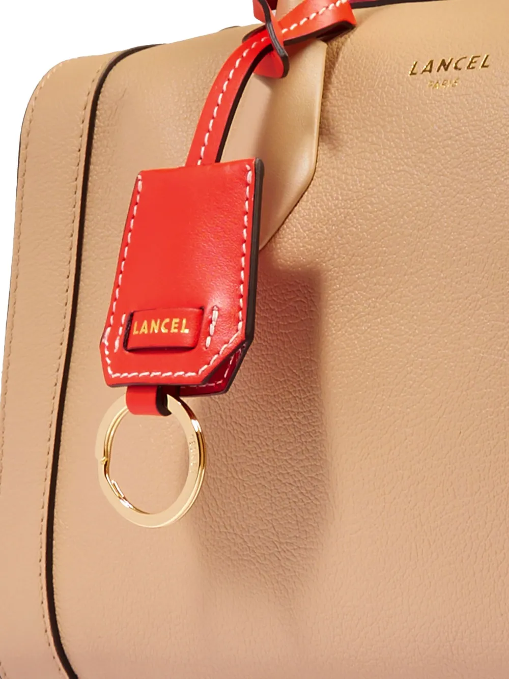 Lancel Medium Bcbg Leather Bowling Bag In Neutral