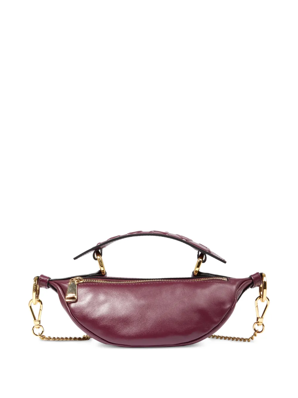  Lancel Mini Origami Zip Quilted-handle Chain Crossbody Bag - Purple 