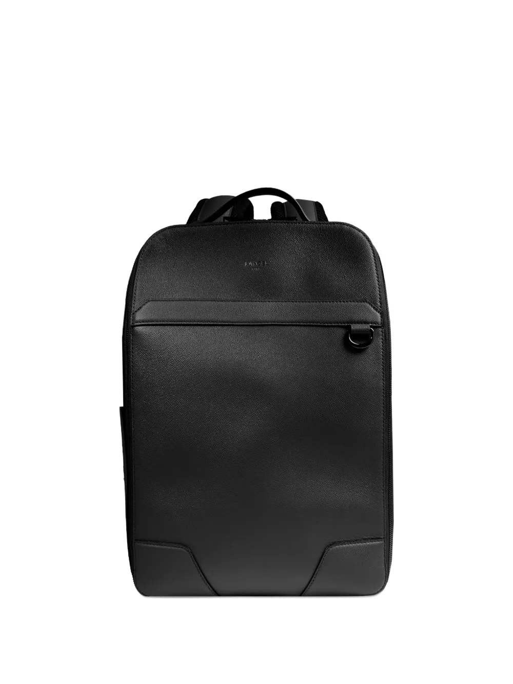 Lancel leather top-handle backpack Zwart