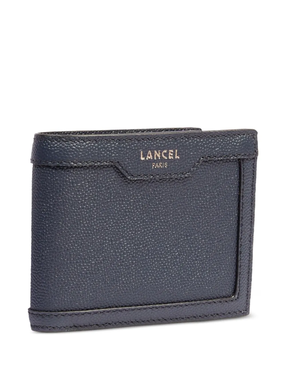 Lancel Leather Compact Wallet In Blue