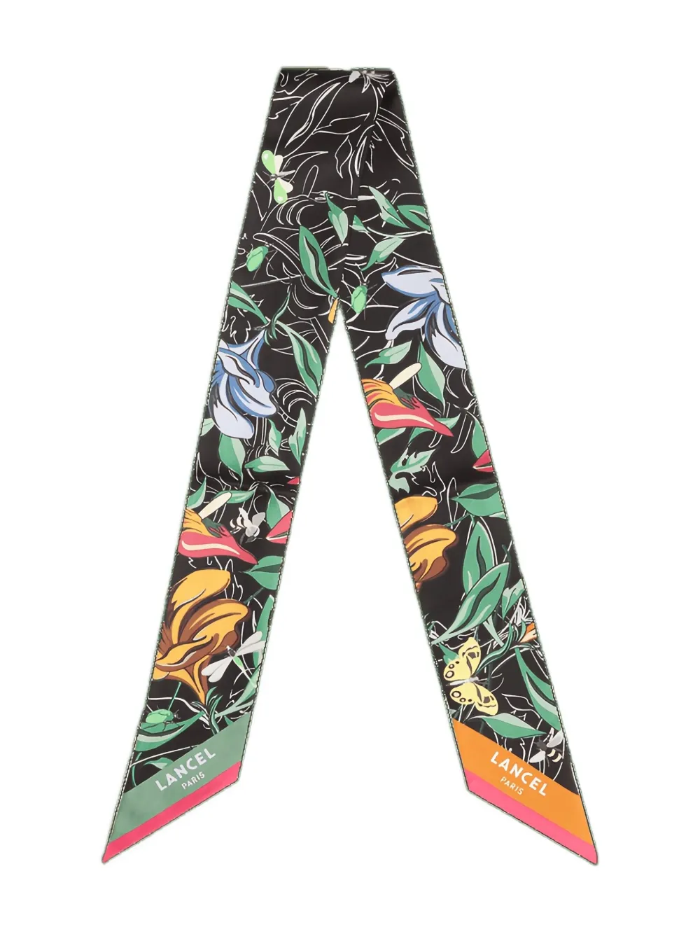 Lancel Floral-motif Silk Headband In Multi