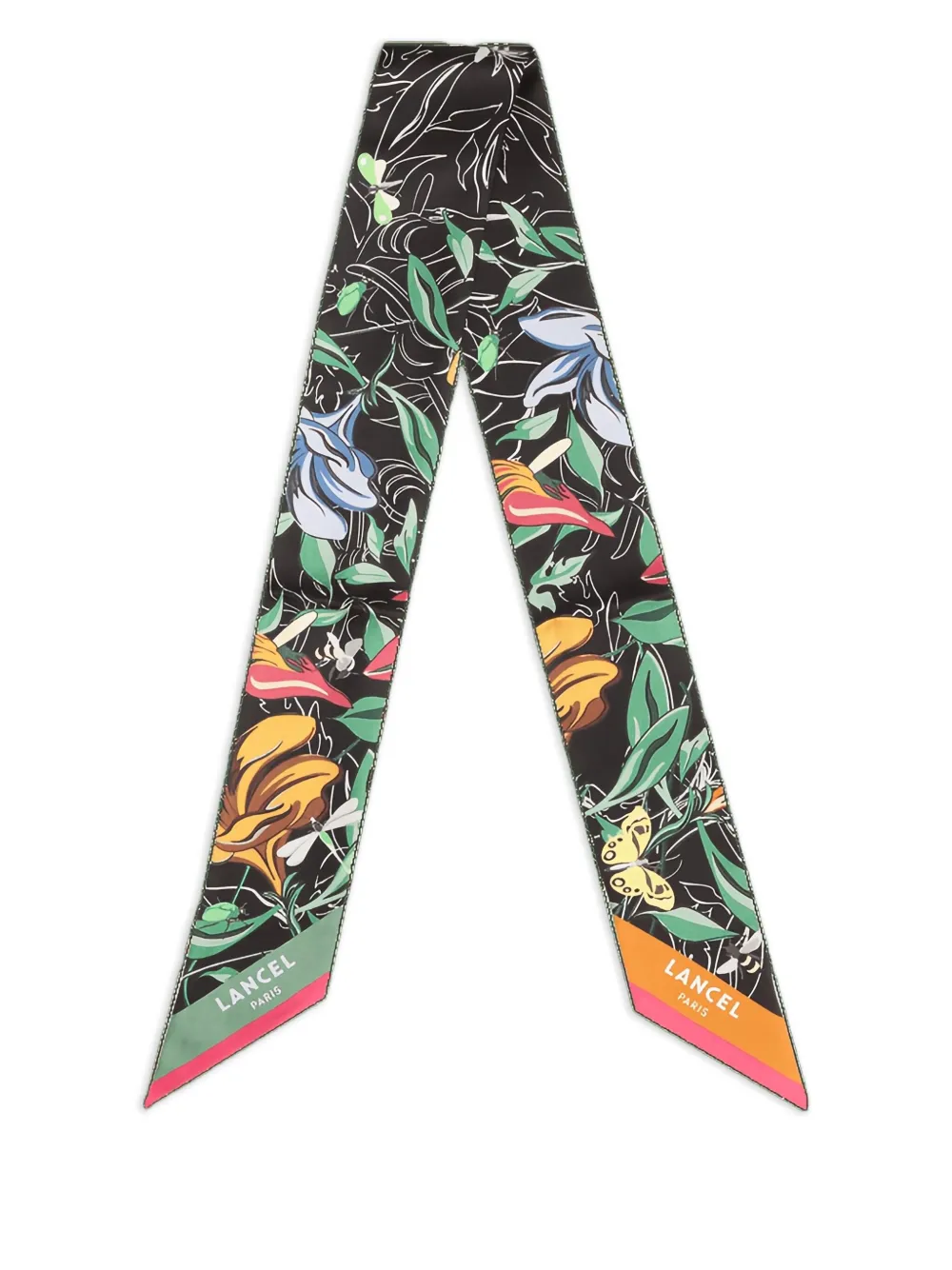Lancel floral-motif silk headband | Black | Image 1