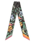 Lancel floral-motif silk headband - Black
