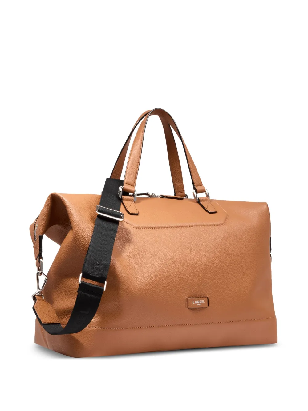 Lancel Ninon leren reistas met logopatch Beige