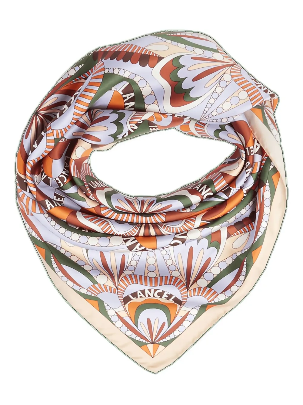 Lancel Sjaal met bloemenprint - Beige