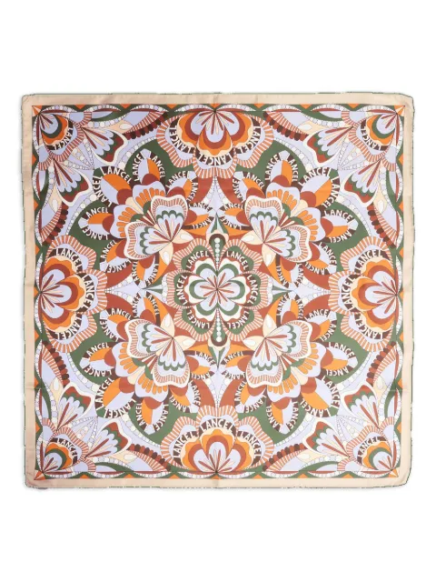 Lancel floral-motif silk scarf