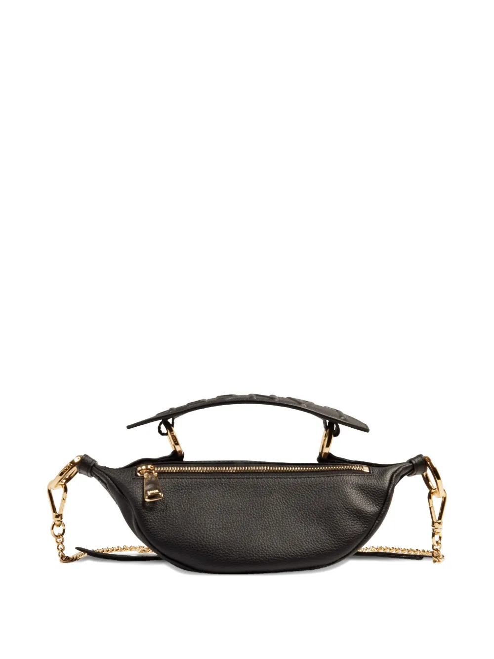Lancel Mini Origami Leather Leopard-print Crossbody Bag In Black