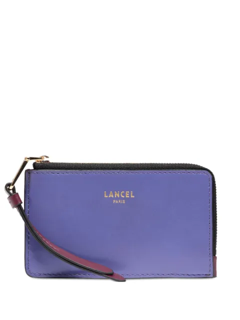 Lancel zip-fastening leather card holder