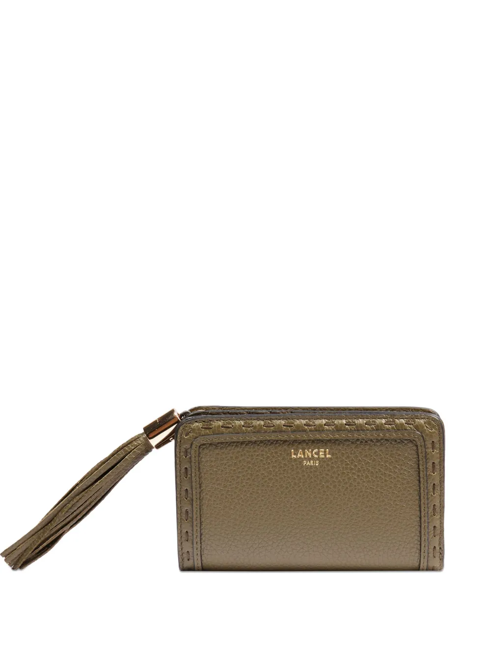 Lancel Tassel-embellished Leather Wallet In Green