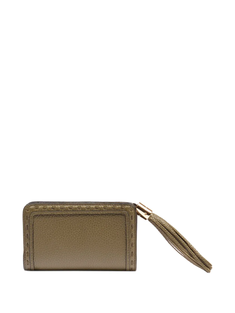 Lancel Tassel-embellished Leather Wallet In Green