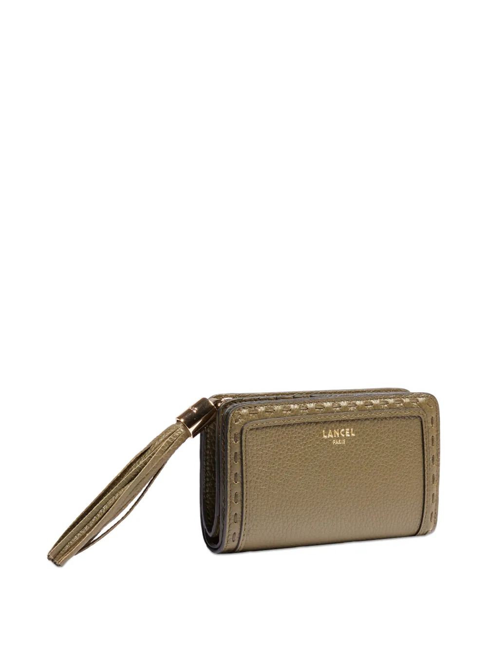 Lancel Tassel-embellished Leather Wallet In Green
