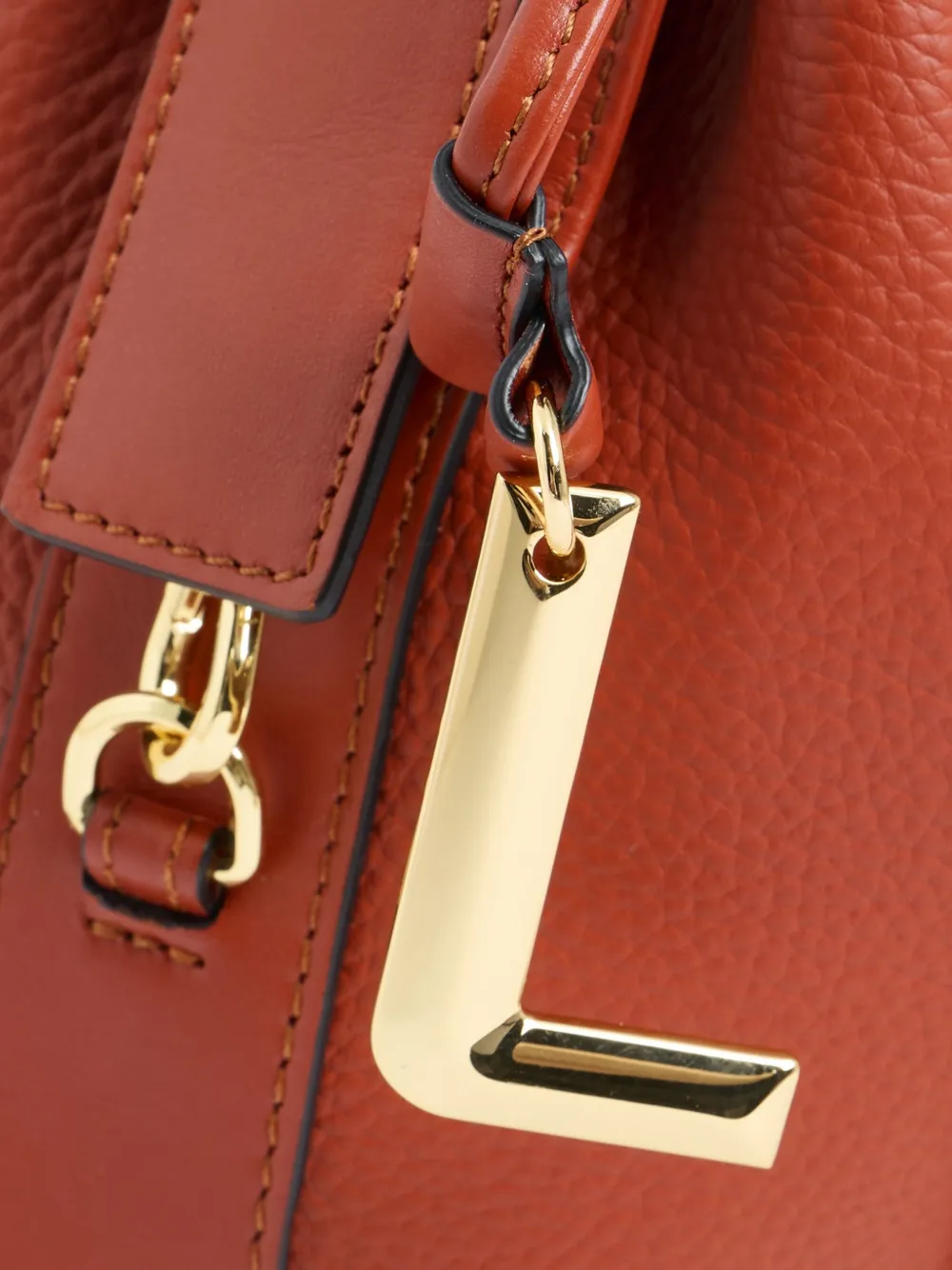 Lancel Elles leren bucket-tas Oranje