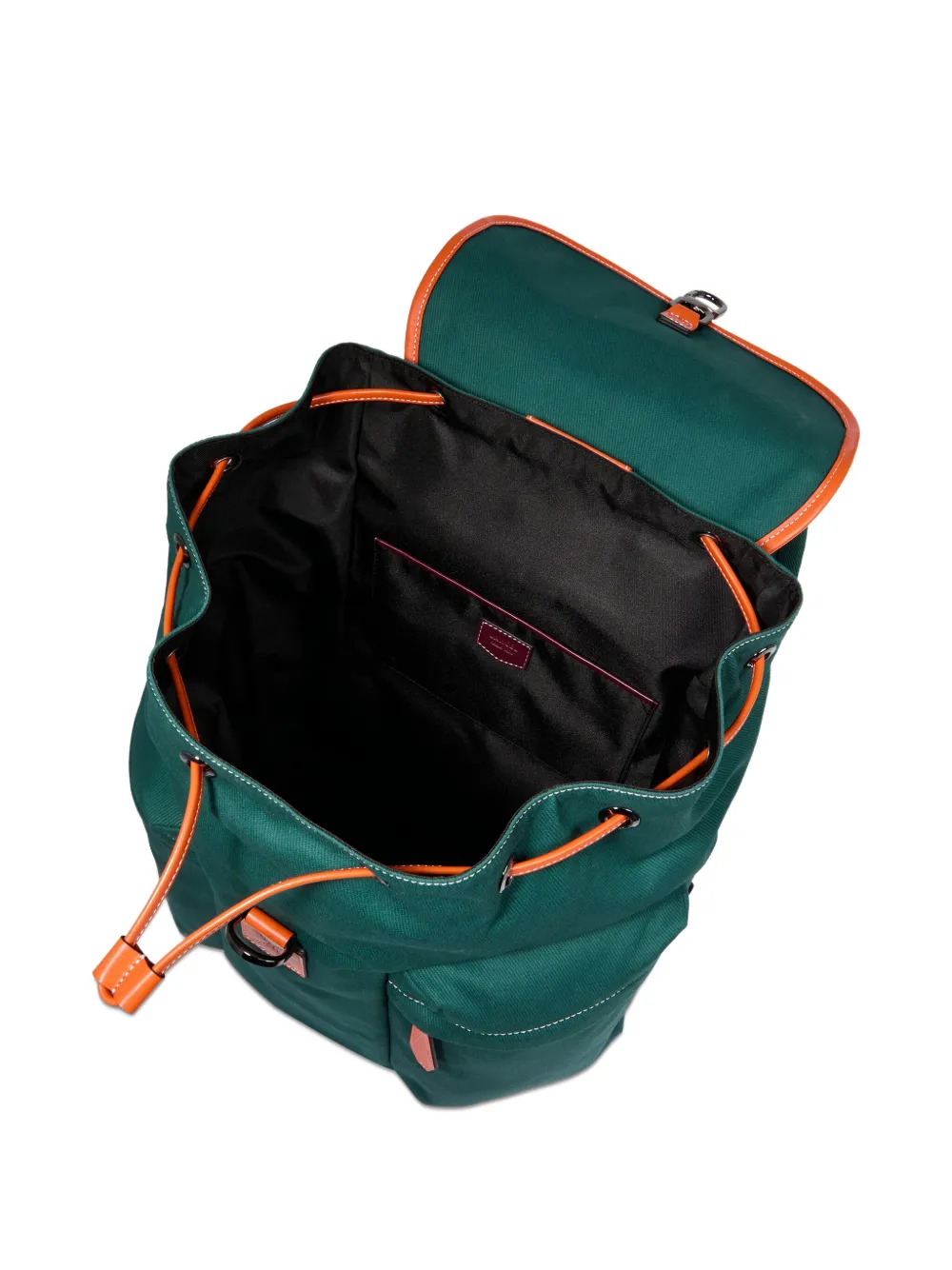 Lancel Escapade rugzak met leren afwerking en trekkoord Groen