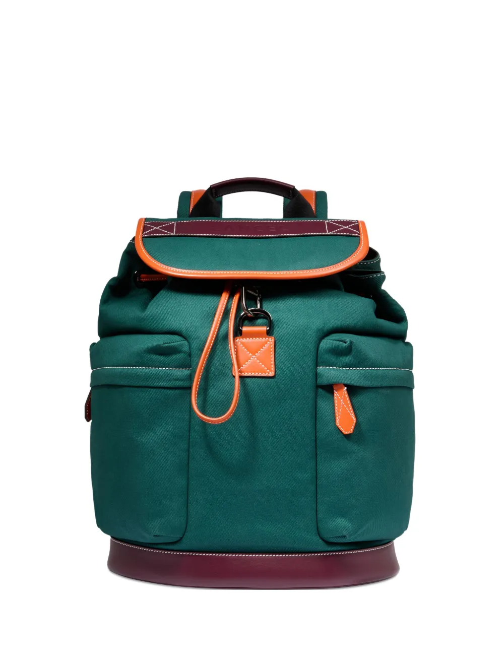 Lancel Escapade drawstring leather-trimmed backpack | Green | Image 1