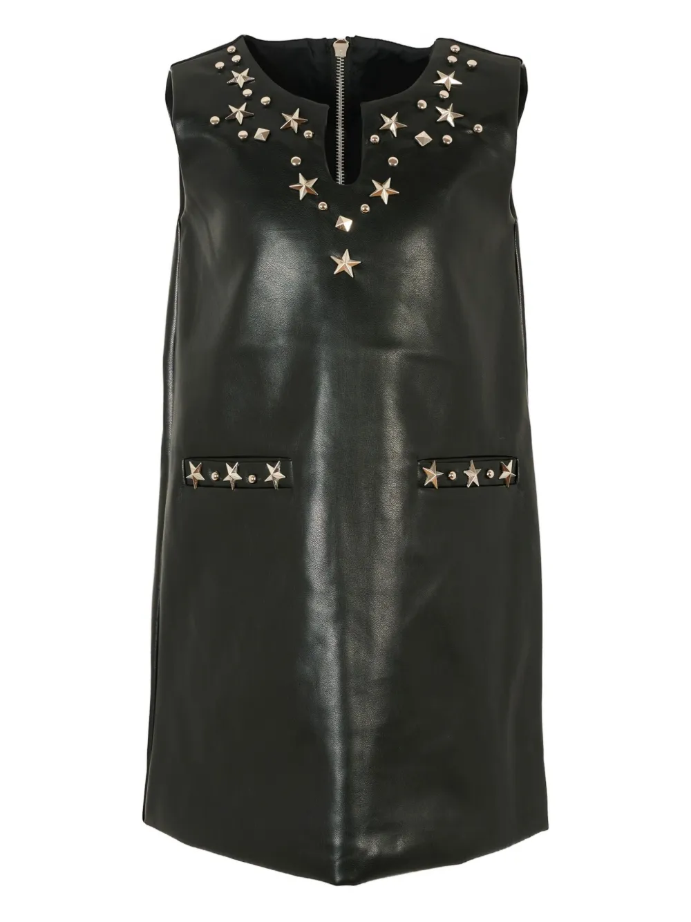 John Richmond Junior star-embellished zipped party dress Zwart
