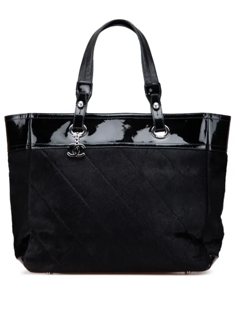 CHANEL Pre-Owned 2006-2008 Medium Quilted Pony Hair and Patent Paris Biarritz tote bag