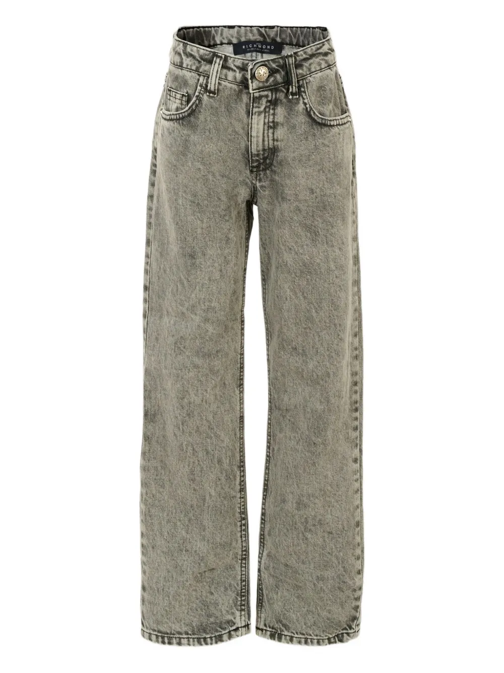John Richmond Junior acid-wash cotton jeans Grijs