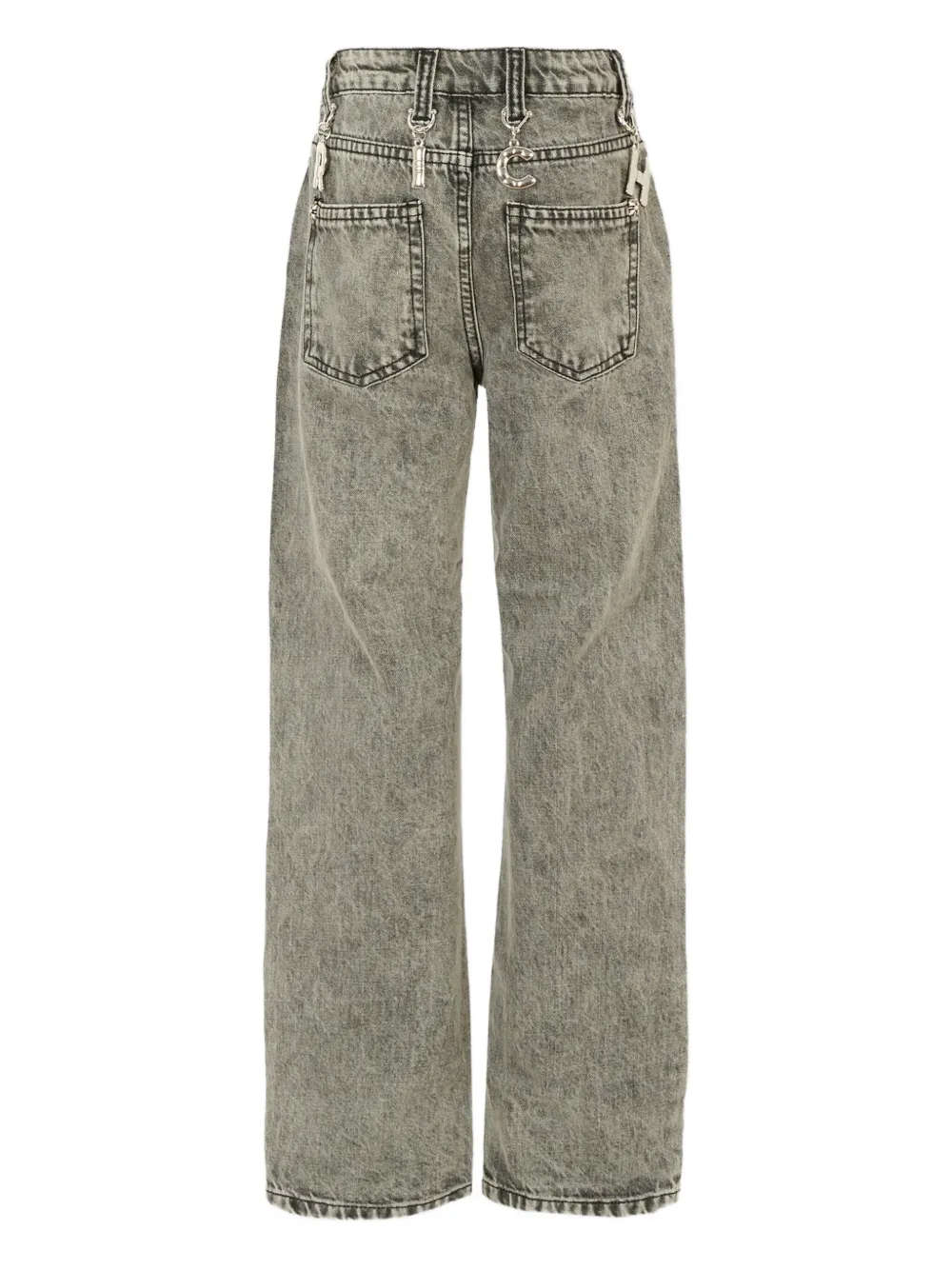 John Richmond Junior acid-wash cotton jeans Grijs