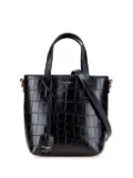 Saint Laurent Pre-Owned 2022 Mini Toy Embossed Leather Shopping Tote satchel - Black