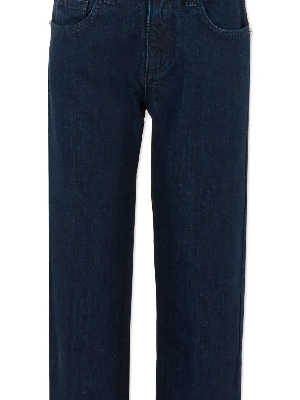 John Richmond Junior logo-detail jeans Blauw