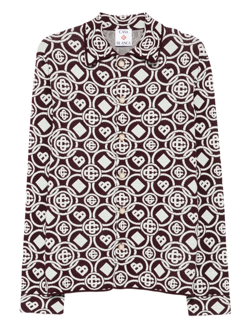 Casablanca monogram button shirt | Red | Image 1