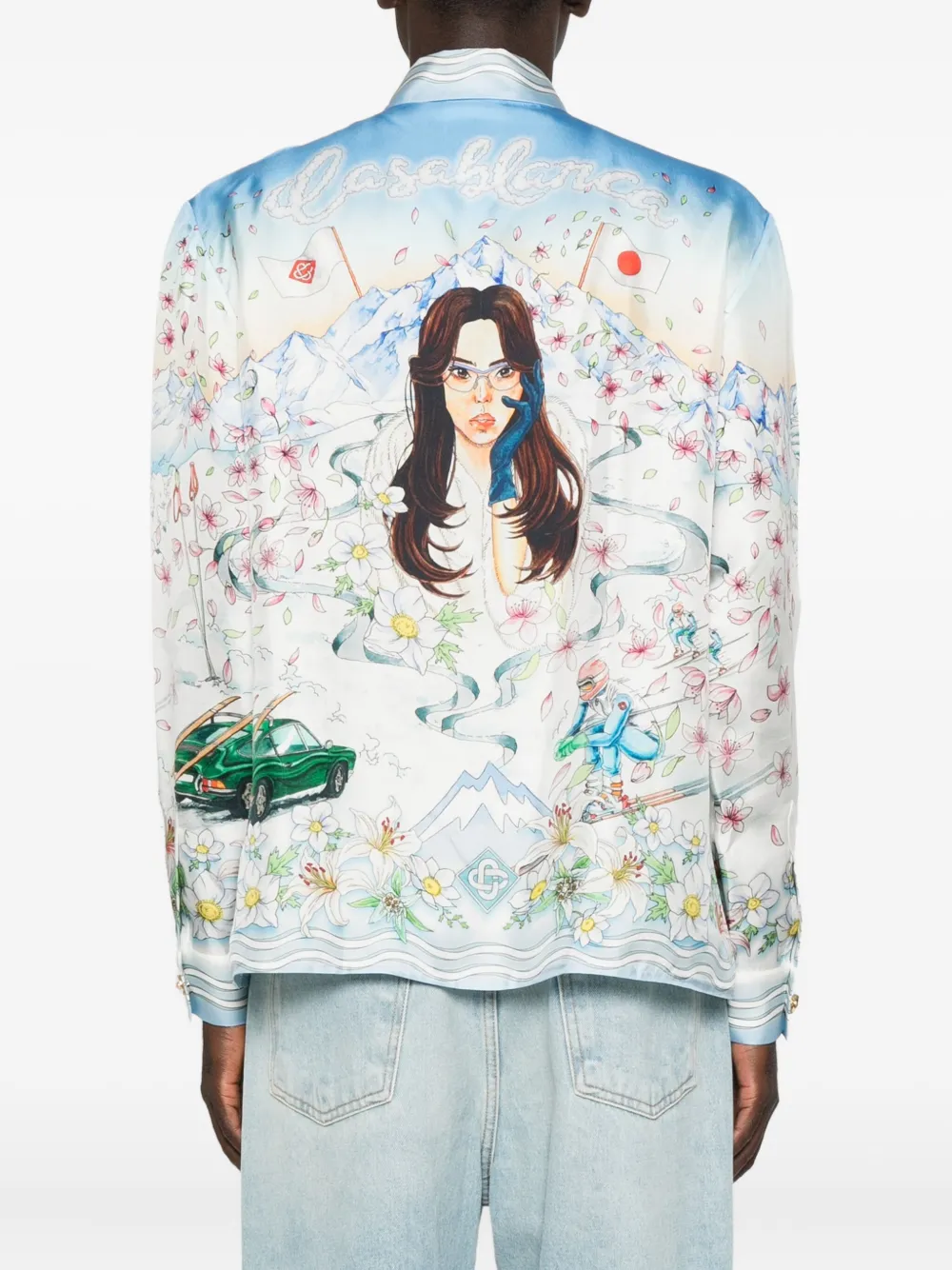 Casablanca Women Long-sleeved Graphic Print T-shirt In Multi