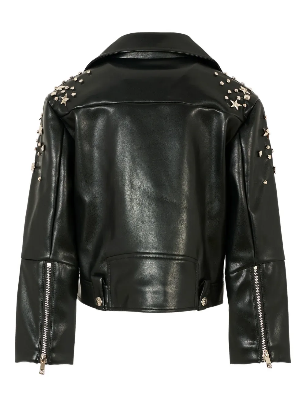 John Richmond Junior star-studded biker jacket Zwart