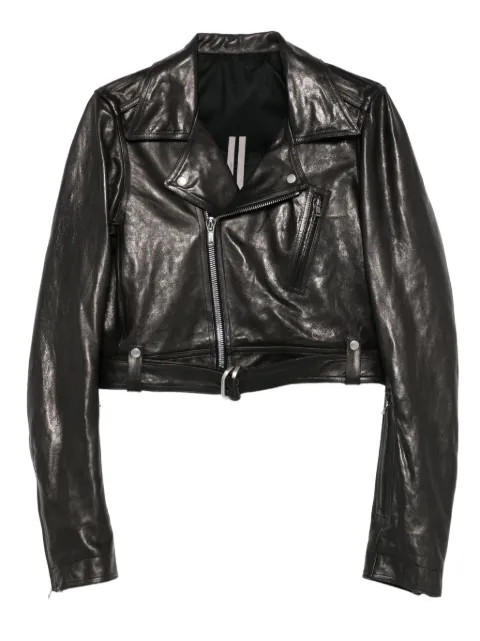 Rick Owens belted leather jacket