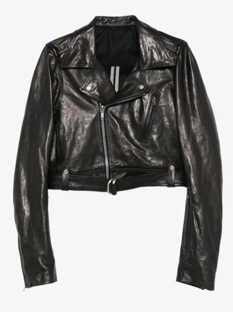 Rick Owens belted leather jacket