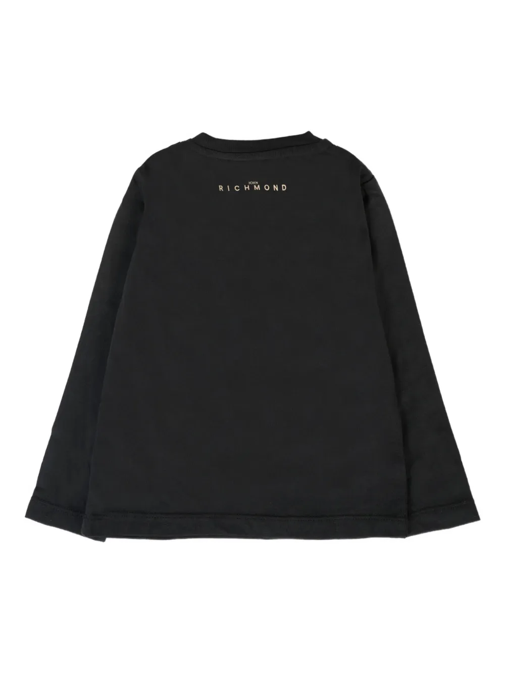 John Richmond Junior graphic-print long-sleeve T-shirt Zwart