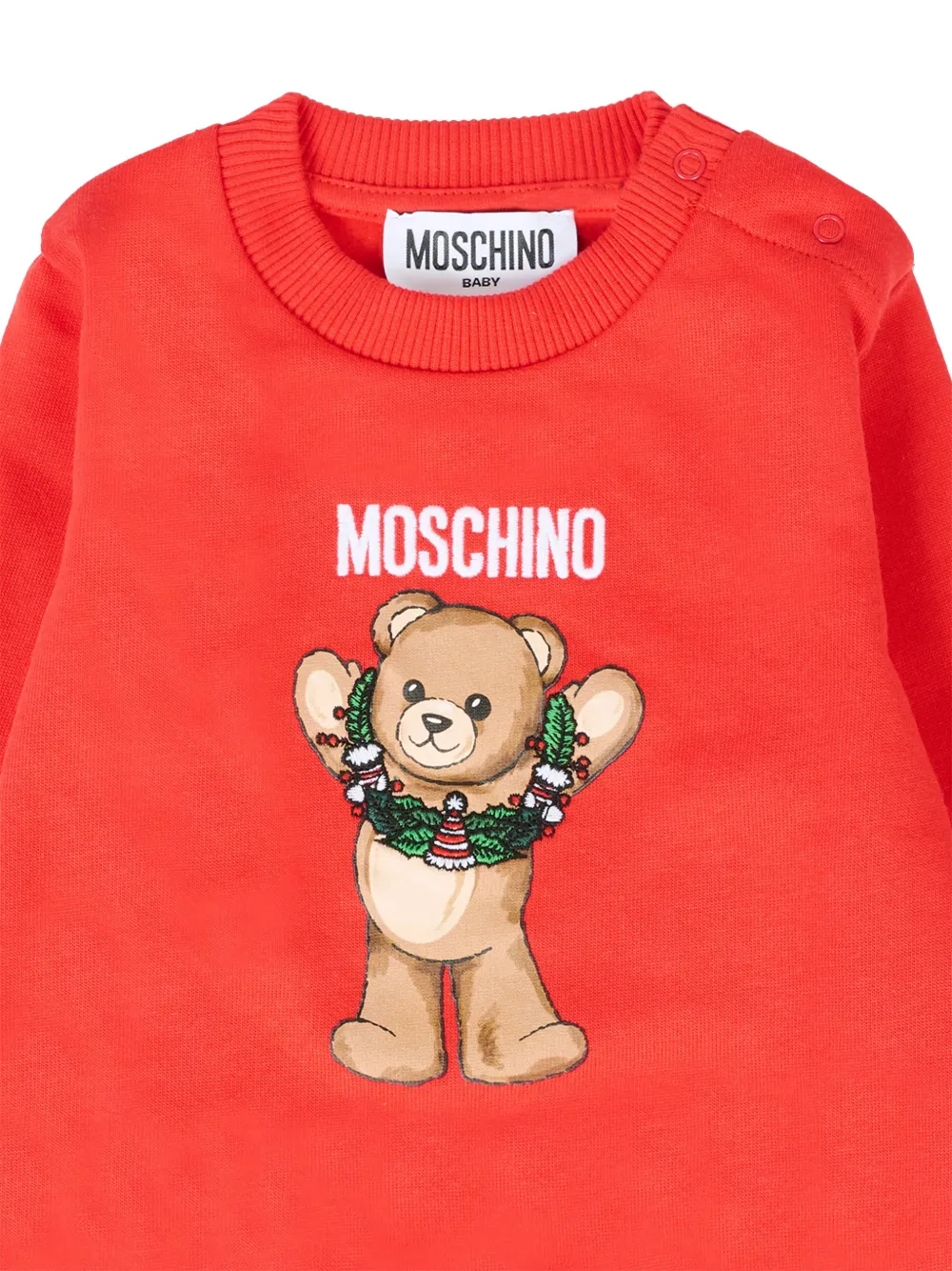 Moschino Kids Sweater met print Rood
