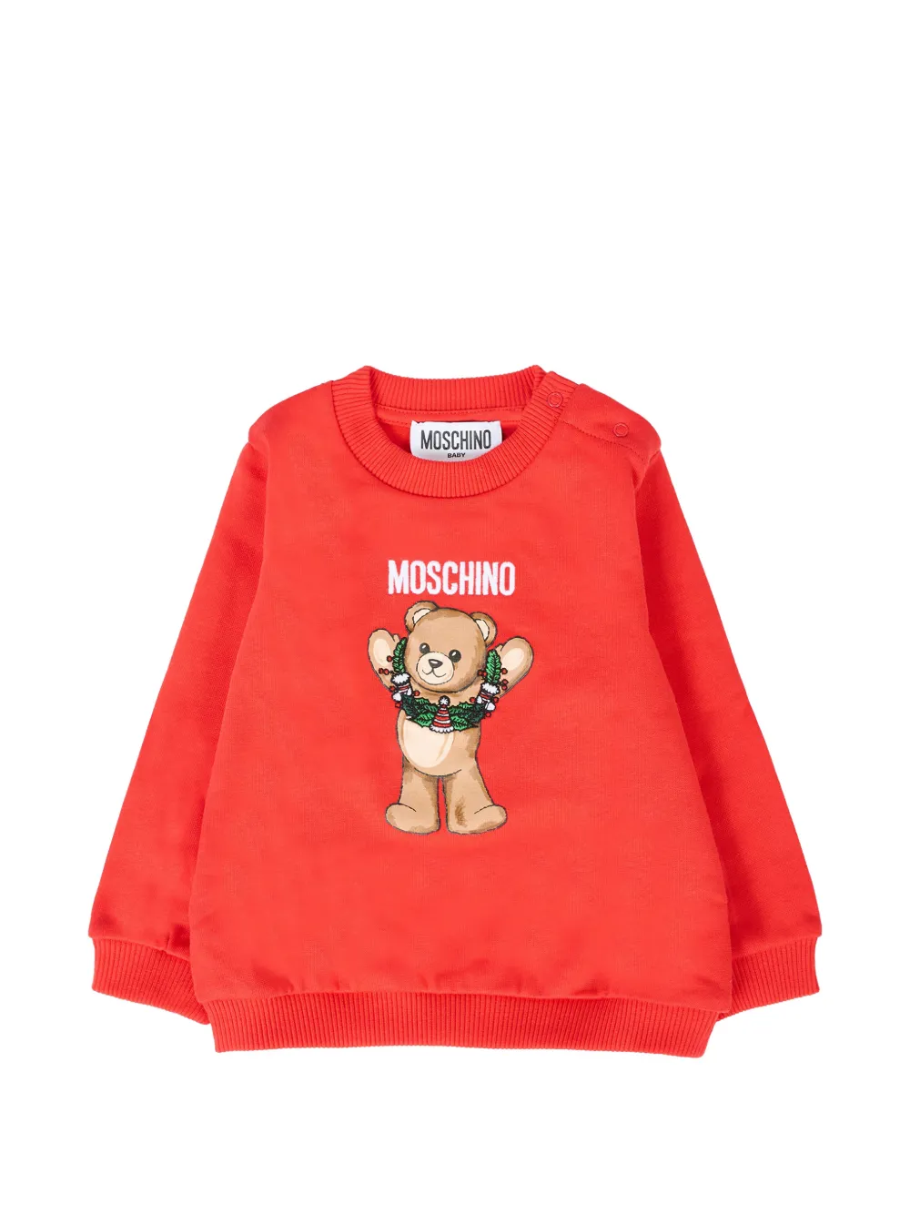 Moschino Kids Teddy Bear graphic-print sweatshirt - Rosso