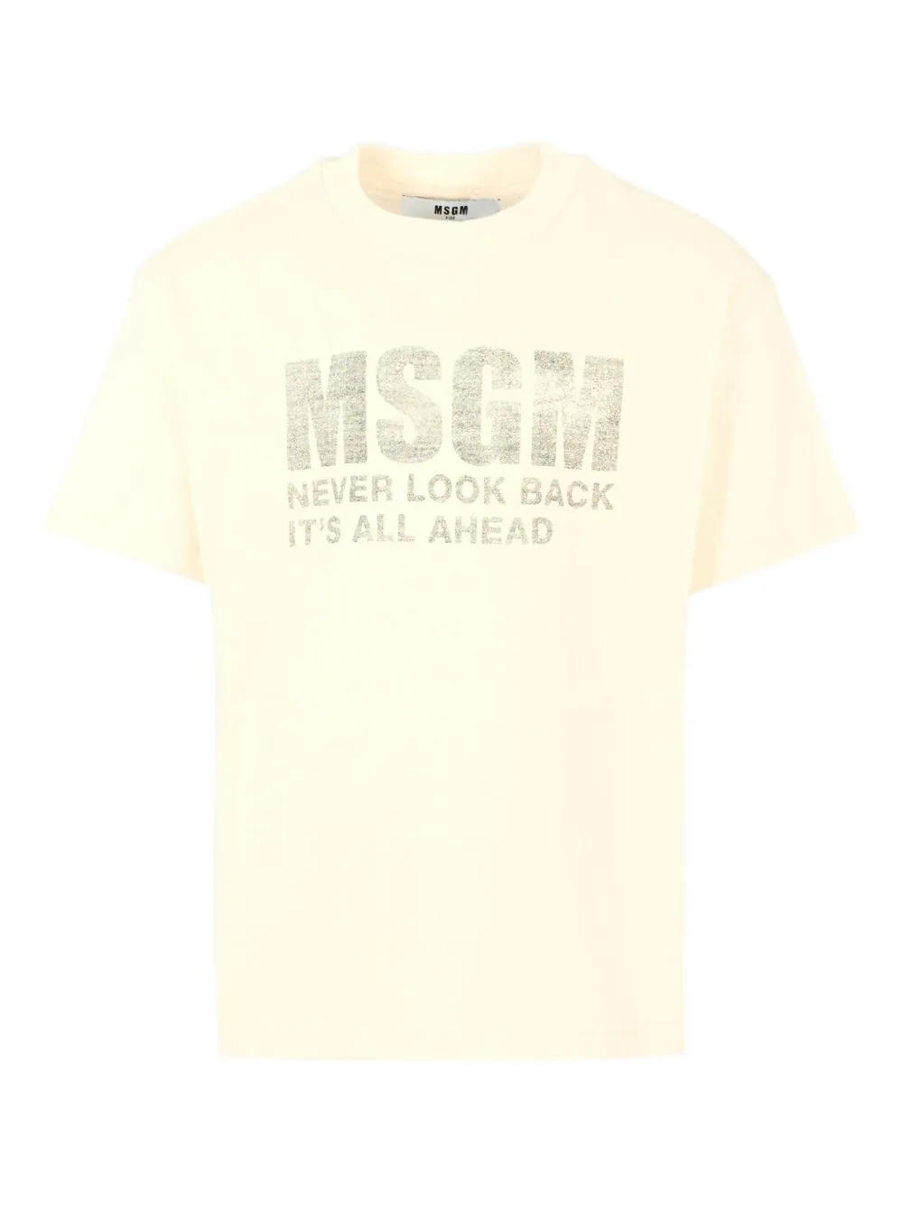 MSGM Kids T-shirt met logoprint Beige