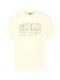 MSGM Kids logo-print short-sleeve T-shirt - Neutrals